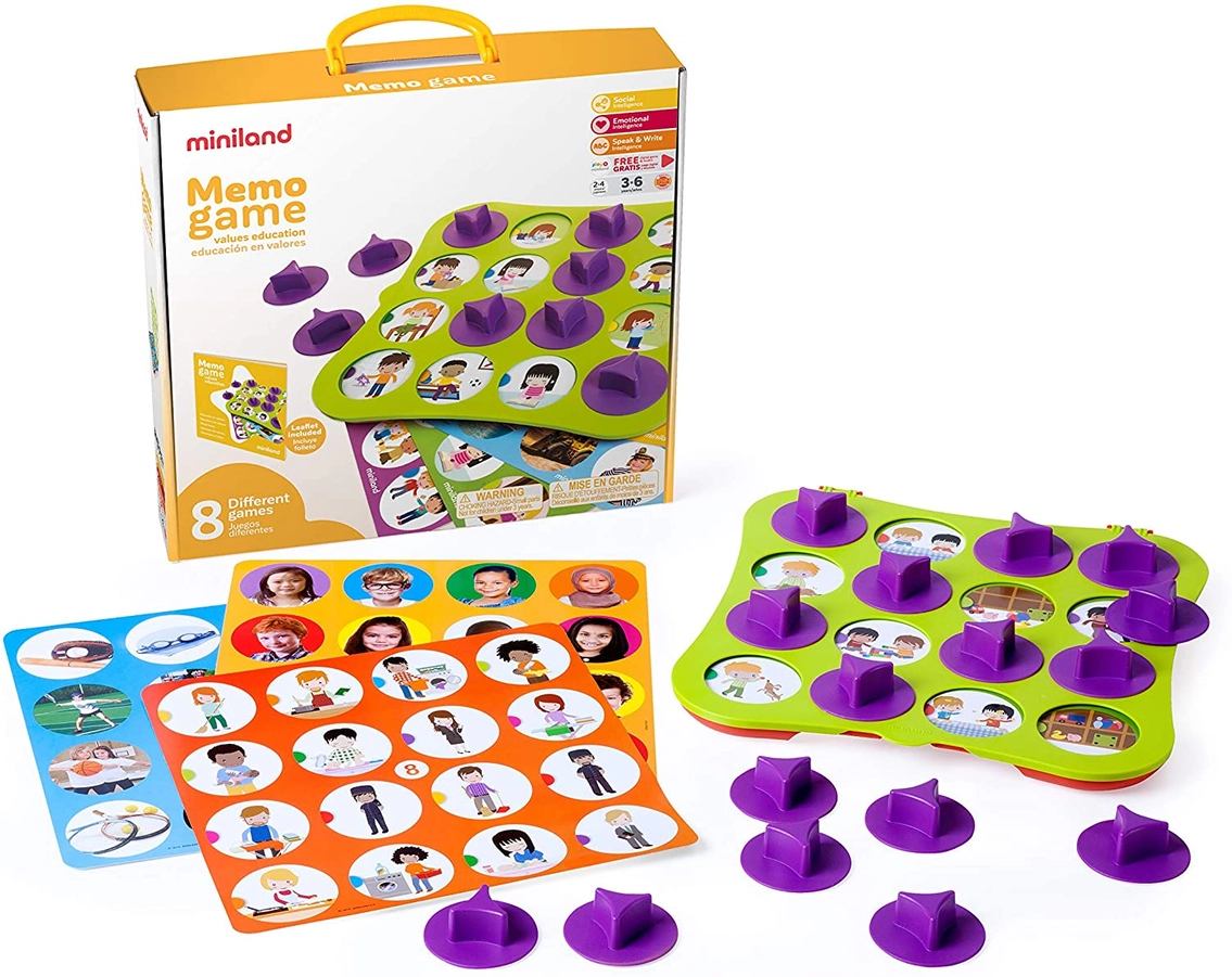 d236e59cb3db3b94e2feb6688a51f7ae7719efe393e59a069522ce7bef37817a Miniland Learning Values Memory Pair Game