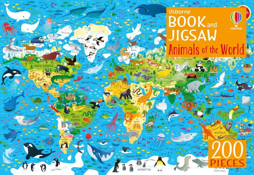All Books Usborne's Book and Jigsaw: Animals of the World