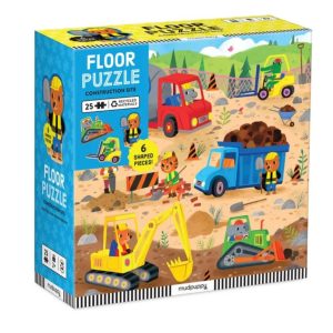Construction Site: 25 Piece Floor Puzzle with Shaped Pieces