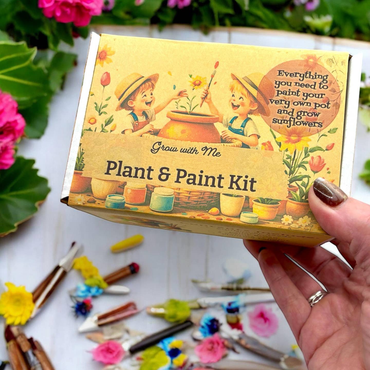 2026/02/1000014981.jpg Paint, Plant & Grow Diy Kit with Clay Pot: Sunflowers