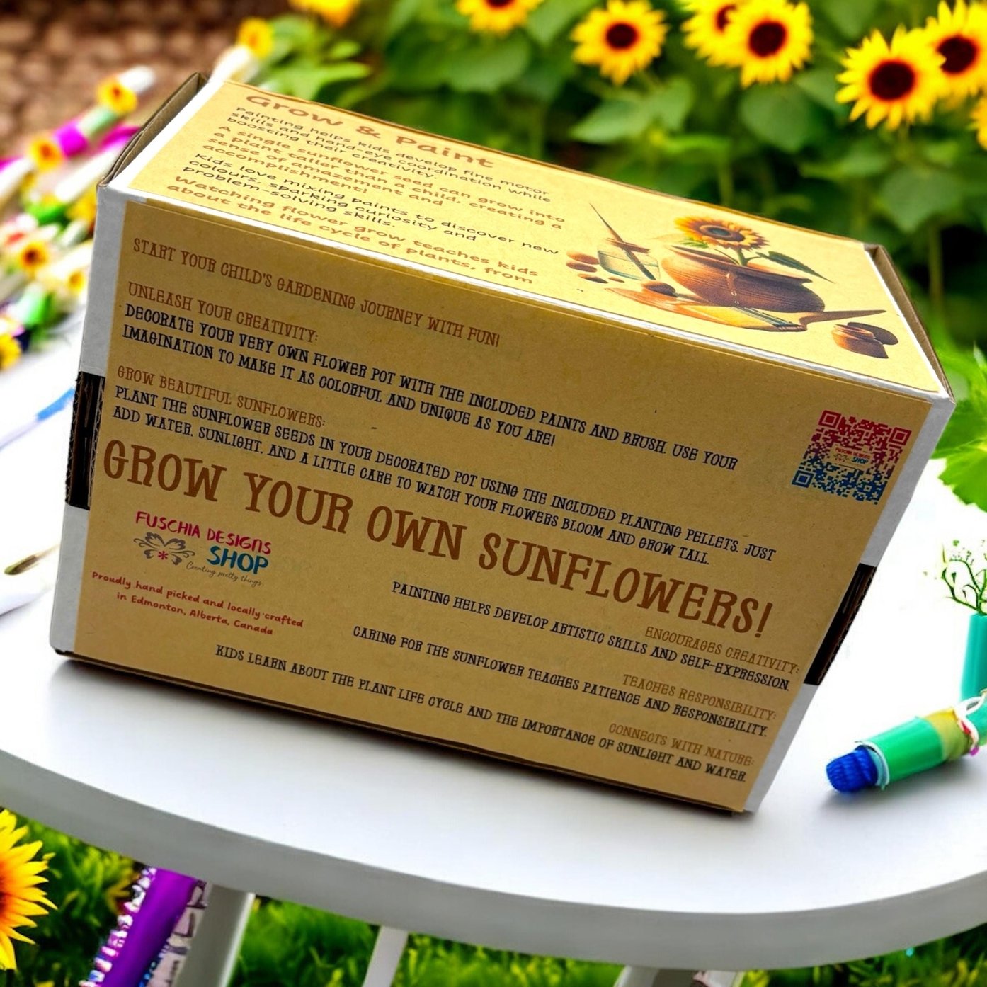 2026/02/1000014983.jpg Paint, Plant & Grow Diy Kit with Clay Pot: Sunflowers - Image 3