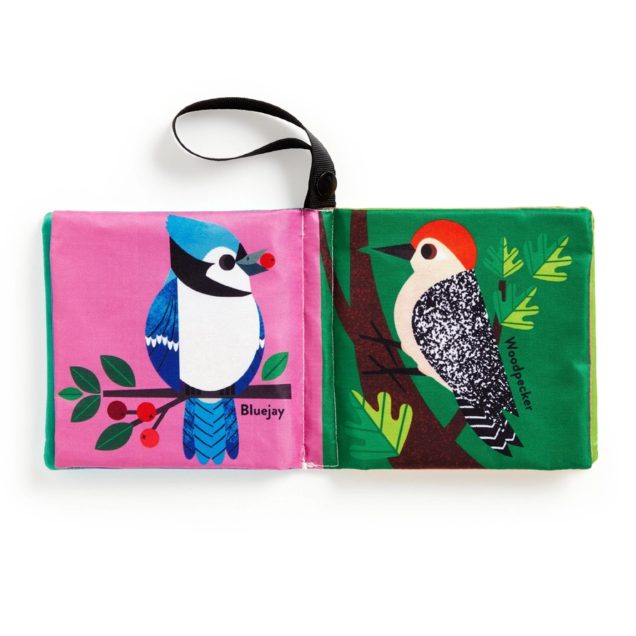 4faafa3b4b2f0821b46b3a135d34eec73e03003113940e6ae0aa501cb2be1e40 Baby Birder Crinkle Fabric Stroller Book - Image 2