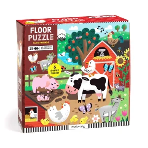 Farm Friends: 25 Piece Floor Puzzle with Shaped Pieces