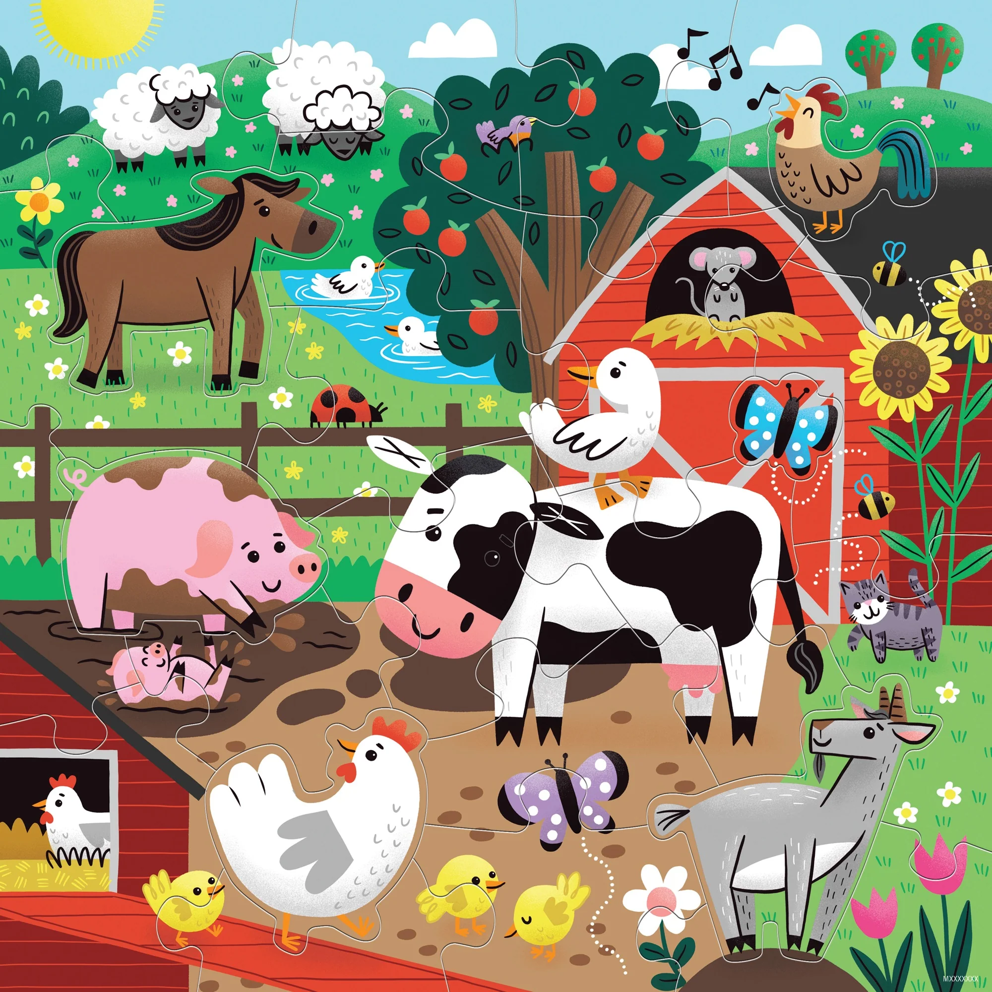 MP_25pc_FloorPuzzle_FarmFriends_INT1_9780735378636_06ff4c24-9abb-4f8e-8109-fb9f1ccb8b07 Farm Friends: 25 Piece Floor Puzzle with Shaped Pieces - Image 2
