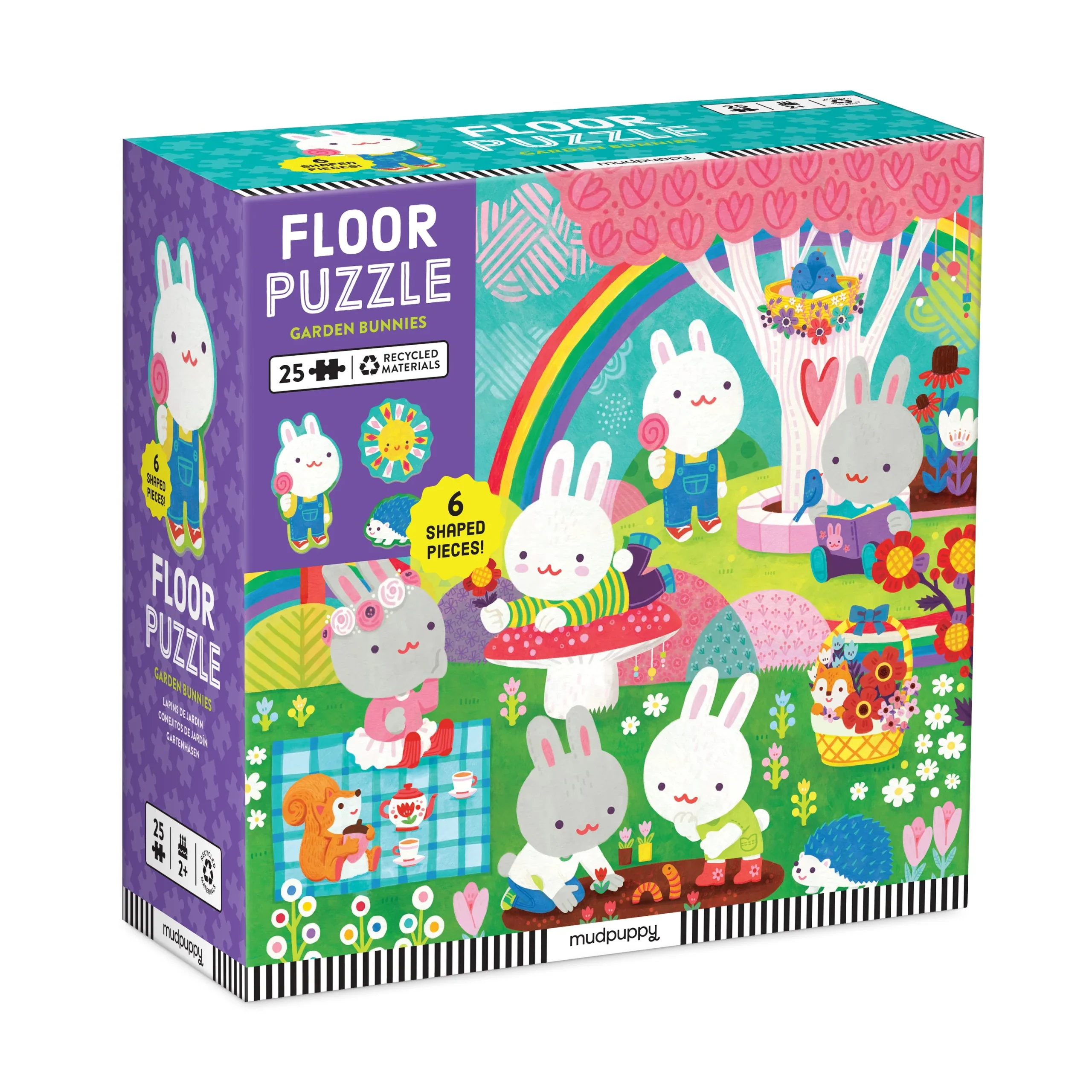 MP_FloorPuzShapedPcs_GardenBunnies_CVR_9780735372443 Garden Bunnies: 25 Piece Floor Puzzle with Shaped Pieces