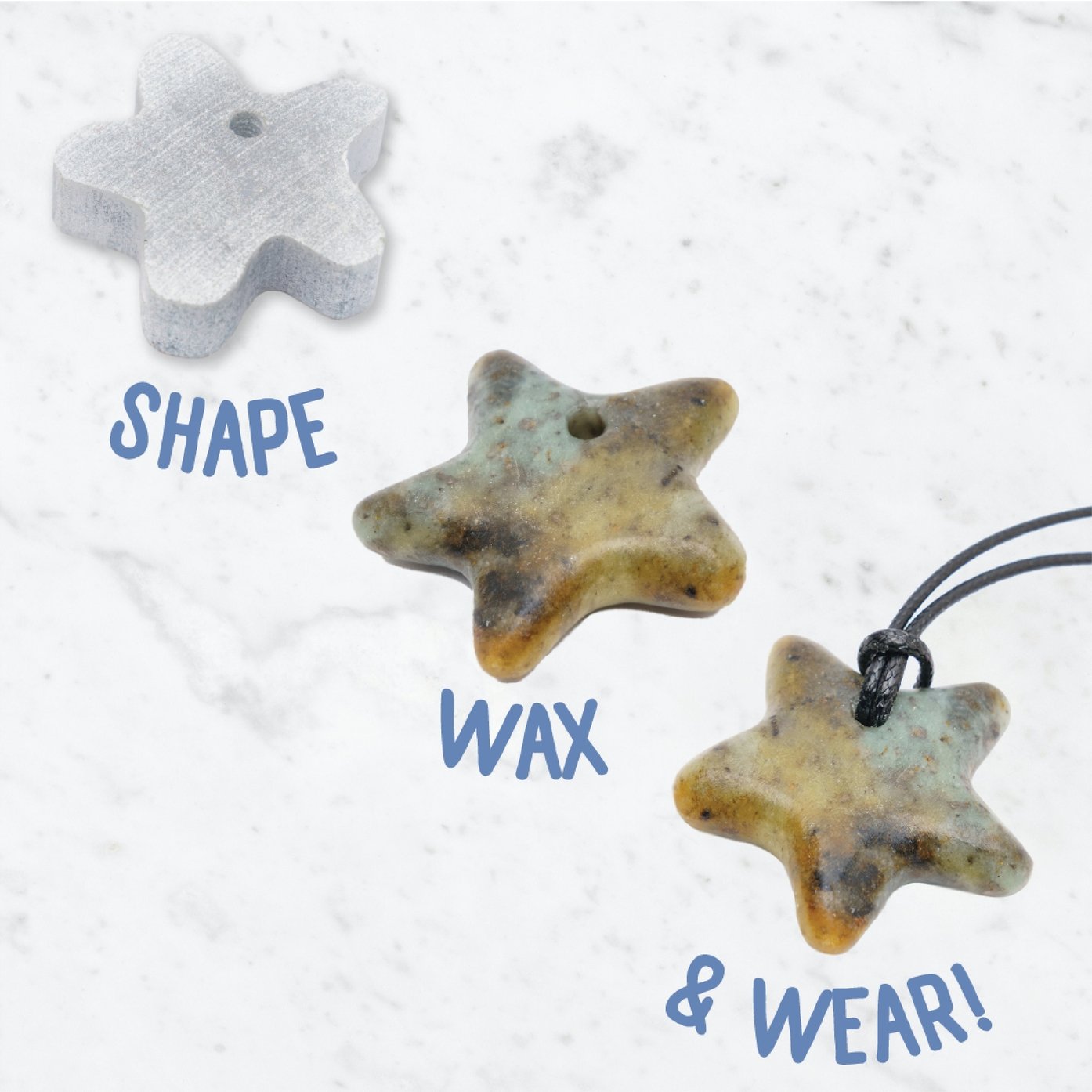 2026/03/1000015324.jpg Sea Star Soapstone Pendant Jewelry Carving Kit - Image 3